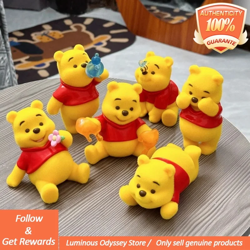 ของแท้ Toptoy Winnie The Blind กล่อง Happy Daily Series ตุ๊กตา Plush อินเทรนด์น่ารักของเล่นเดสก์ท็อปเครื่องประดับของขวัญ Mystery กล่อง