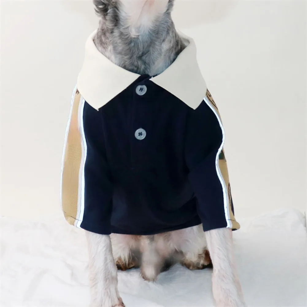 Dog Shirts Collared Polo T-Shirts for Dogs Cats Breathable Doggy Sweatshirt Outfits Apparel Tops