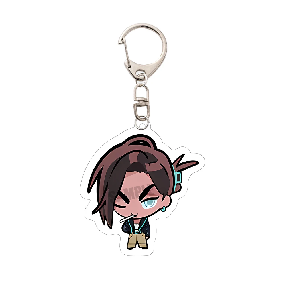 الكرتون الغريبة المرحلة إيفان و تيل استرخى استرخى المفاتيح الاكريليك سلسلة للسراويل امرأة حلقة رئيسية الرجال قلادة مجوهرات للبنات llavero