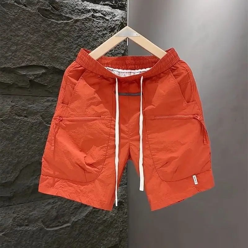 Men's Summer Shorts Breathable Quick Dry Cargo Pants Casual Loose Fit 5 Inch Inseam Streetwear Above Knee Workwear