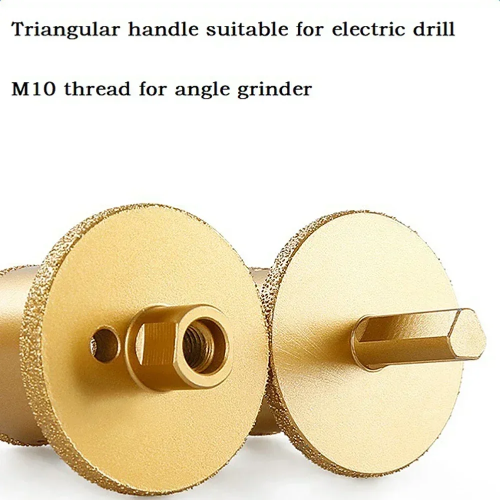 Imagem -05 - Soldado Diamante Buraco Broca Viu Núcleo Bit Buraco Abridor M10 Rosca para Mármore Granito Vidro Carreejo Ferramentas de Perfuração 60 mm 65 mm 70 mm