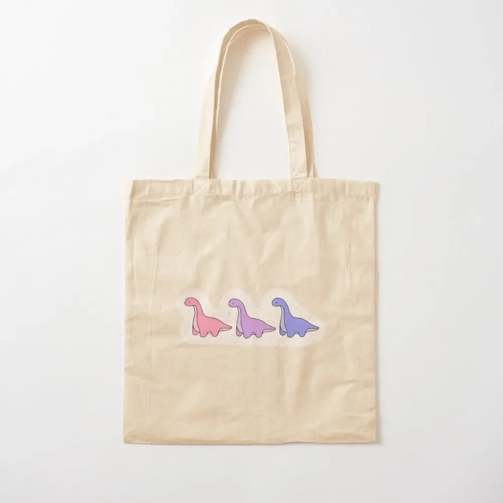 Subtle Bi Bisexual Flag Dinosaur Tote Bag Lady bags Canvas bag for women woman shopping bag tote woman