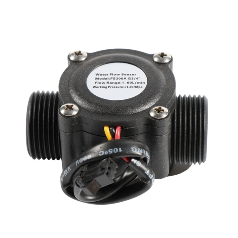 ipiip 3/4 ''ホール効果液体水流センサー流量計カウンターメーター水流センサー 3.5V-24V 2-60L/分