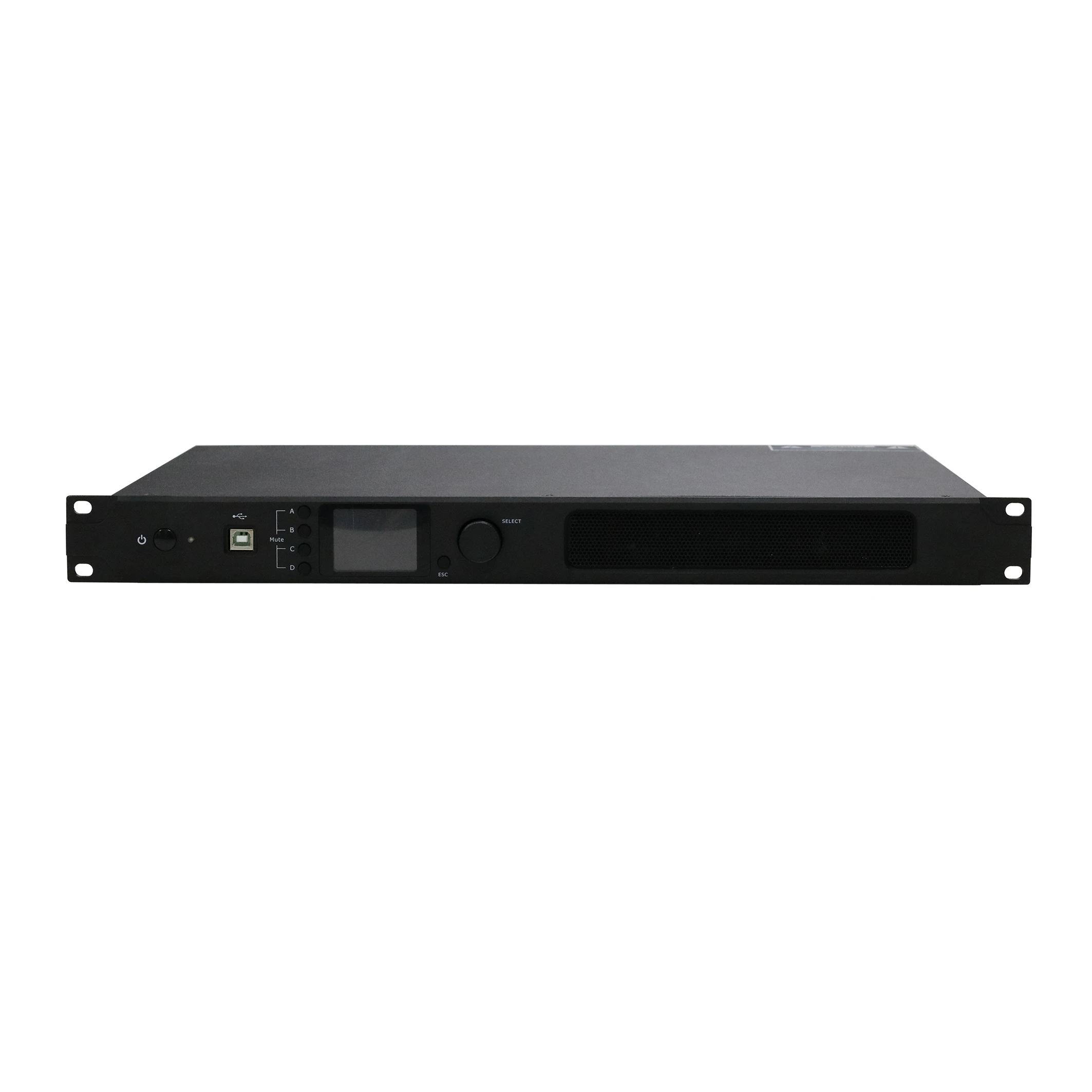 4 Channel Public Address Class D 500W Powe   ul Audio Sources Mixer Amplifier With     Network and DSP