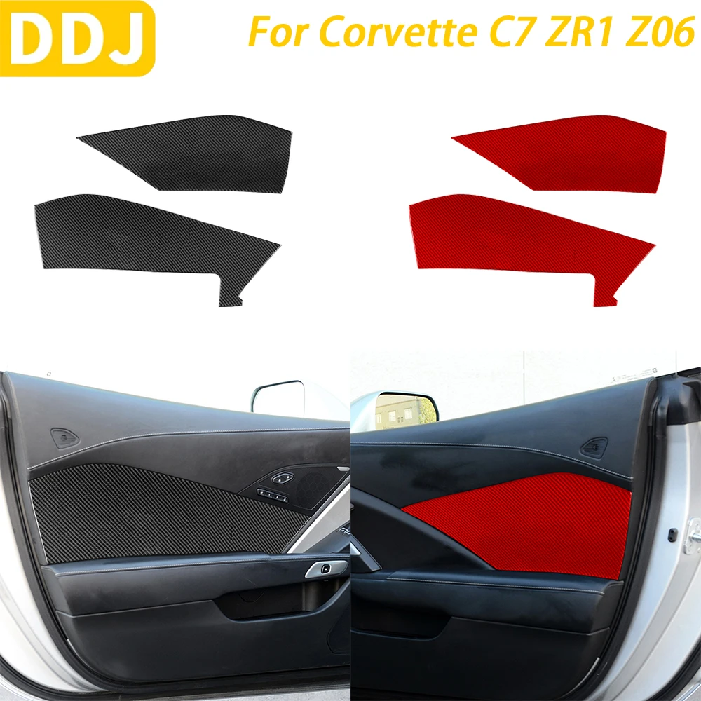 

Для Chevrolet Corvette C7 ZR1 Z06 2014-2019 автомобильные аксессуары дверная панель из углеродного волокна декоративная крышка внутренняя декоративная наклейка