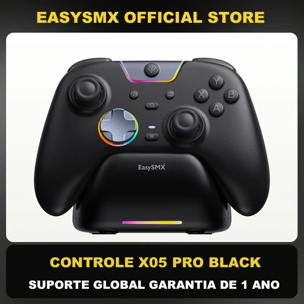 EasySMX X05 Pro Wireless Gamepad Gaming Controller Compatible with PC/Switch/Phone/Steam/TV, Dual Rumble Motors, Charing Dock