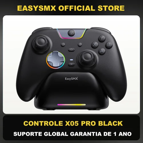 Imagen 1 del producto Controlador de juegos inalámbrico EasySMX X05 Pro, Compatible con PC/Switch/teléfono/Steam/TV, motores duales, base de carga