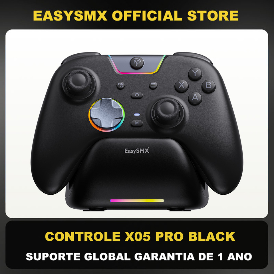  EasySMX X05 Pro Wireless Gamepad Gaming Controller Compatible with PC/Switch/Phone/Steam/TV, Dual Rumble Motors, Charing Dock 