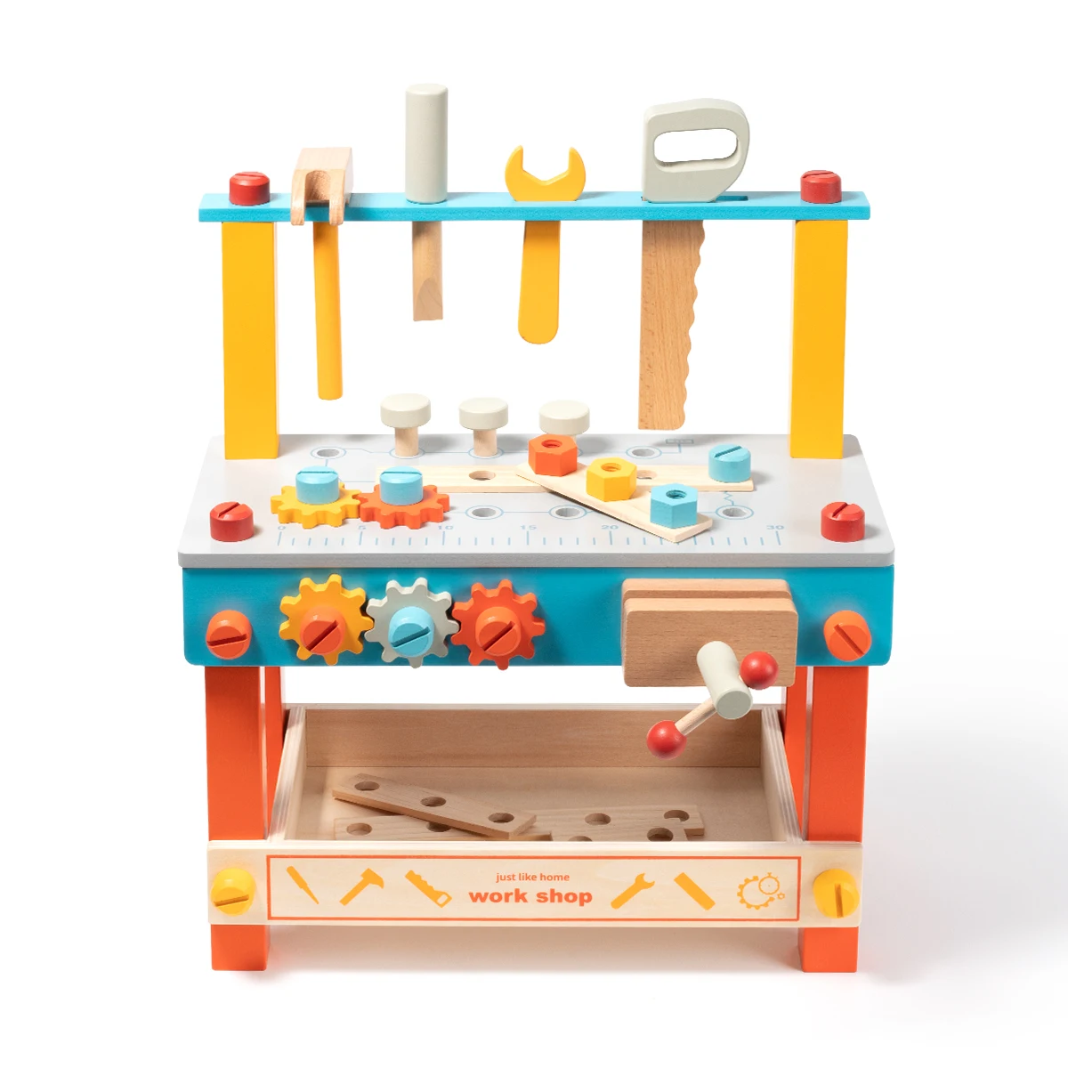 Fun and Educational Wooden Play Tool Workbench Set for Kids Toddlers - Ideal Party and Holiday Decorations