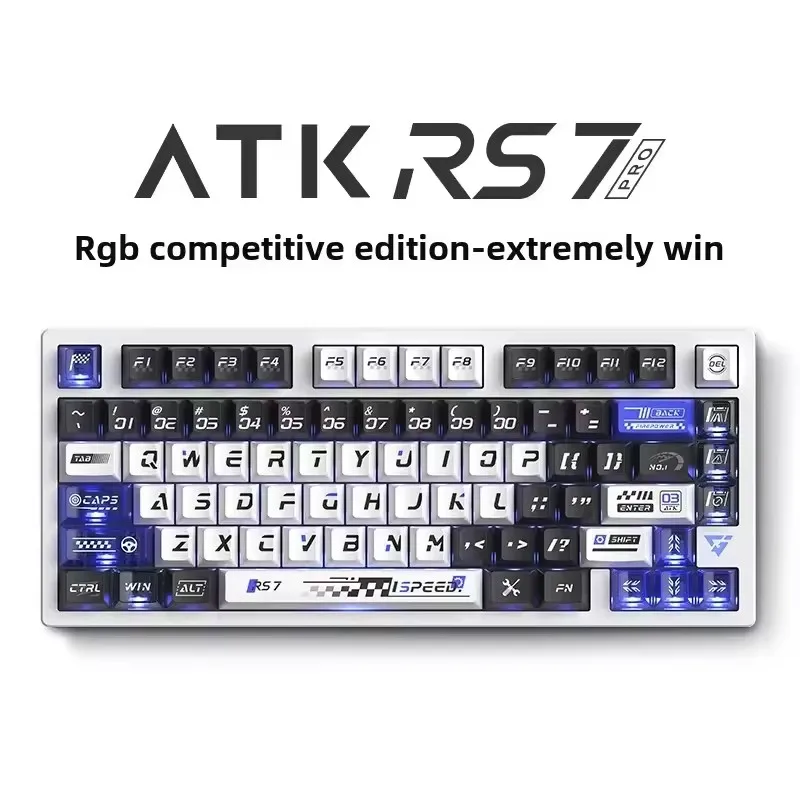 

Новая механическая клавиатура Atk Rs7 Pro, магнитный переключатель из алюминиевого сплава, 75% 8000 Гц, прокладка, проводная пользовательская игровая клавиатура для ПК с возможностью горячей замены