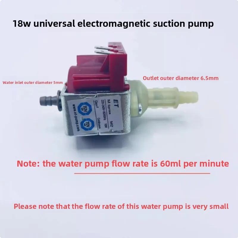 ET M2 M4 Electromagnetic Suction Pump 18W, for Coffee Machine/Steam Engine/Washer/Steam Pot, High Pressure Durable DC Water Pump