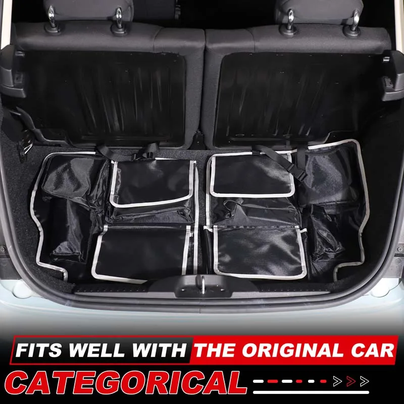 

2Pcs polyester black For Fiat 500 2016-2026+ car rear seat back storage bag car interior modification accessories