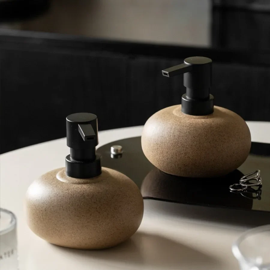 Nordic Ceramic Lotion Bottle Squeeze Bottle Bathroom Soap Dispenser Shampoo Body Lotion Conditioner Bottle Bathroom Accessories