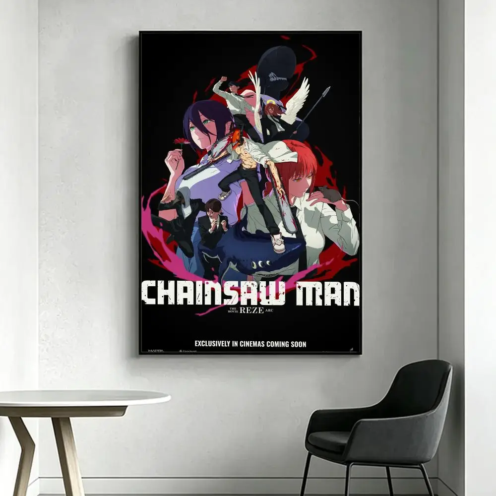 Anime C-Chainsaw M-Man Poster HD-Kunstdruck, wasserfest, selbstklebend, Wanddekoration, Heimdekoration (Wohnzimmer, Schlafzimmer, Bar), ästhetisch – Detail 10
