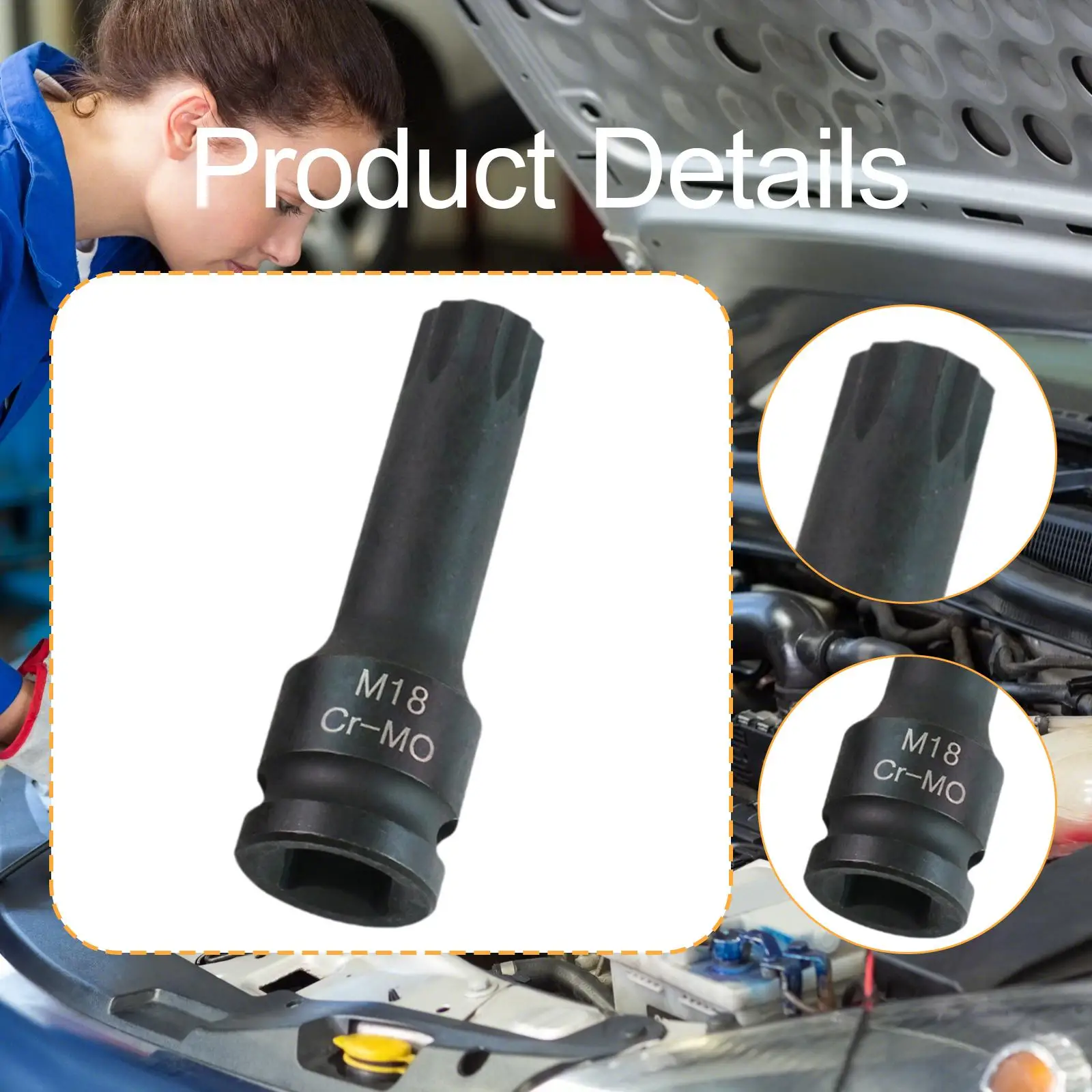 

Удлиненный ударный адаптер-насадка M18 1/2 дюйма для отвертки, для обслуживания автомобилей Volkswagen