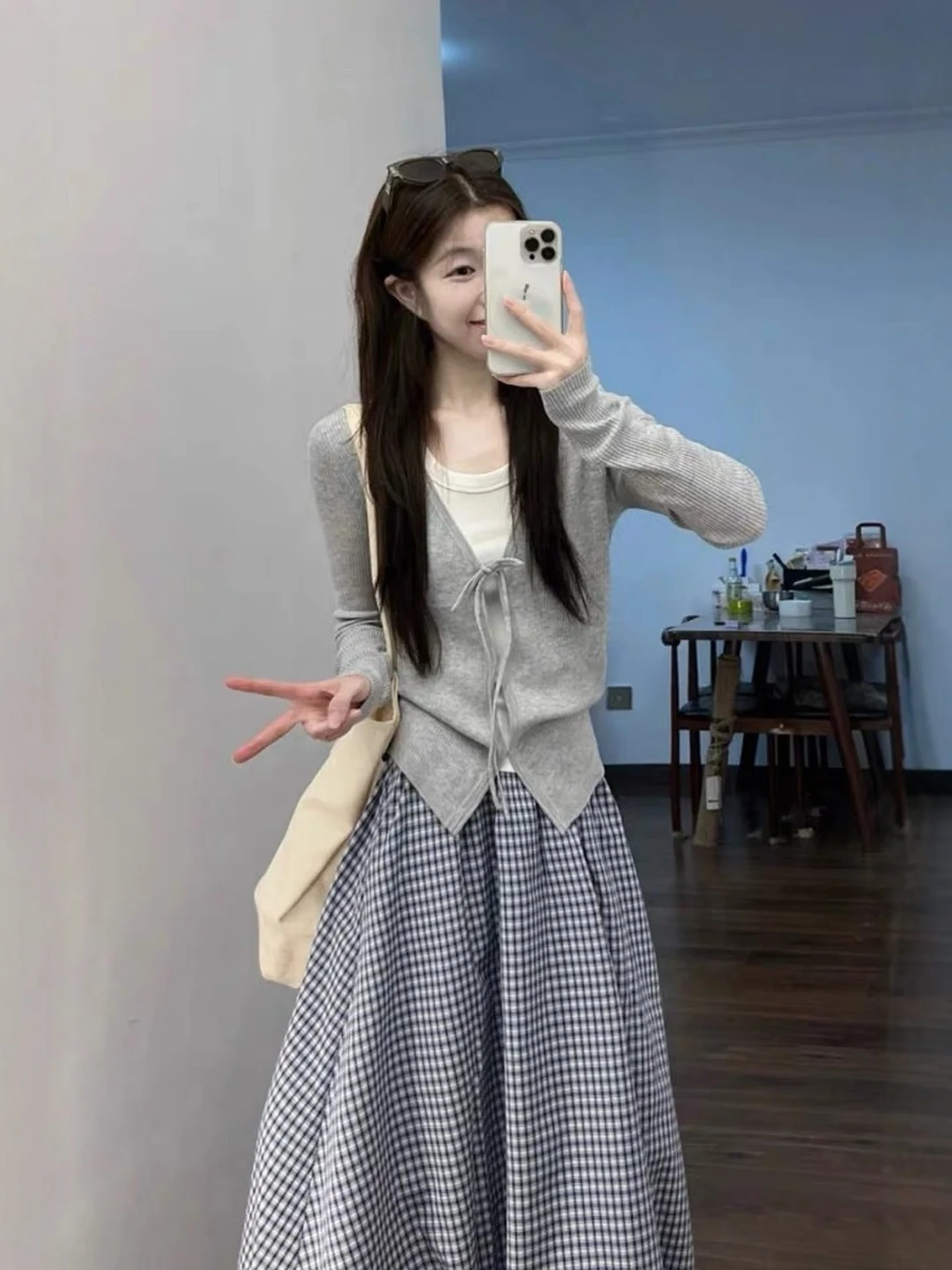 

ay V-Ne Knitted Open Cardigan with Bow Tie Hollow out ort Base irt Loose Slimming Top for Autumn Faion Outerwear