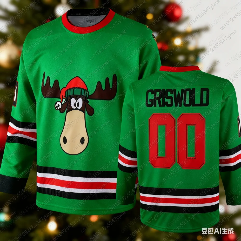 2025 عيد الميلاد نمط جريسوولد هوكي الجليد جيرسي الرجال الرياضة والترفيه التدريب الفانيلة خمر عطلة رجل عيد الميلاد تي شيرت