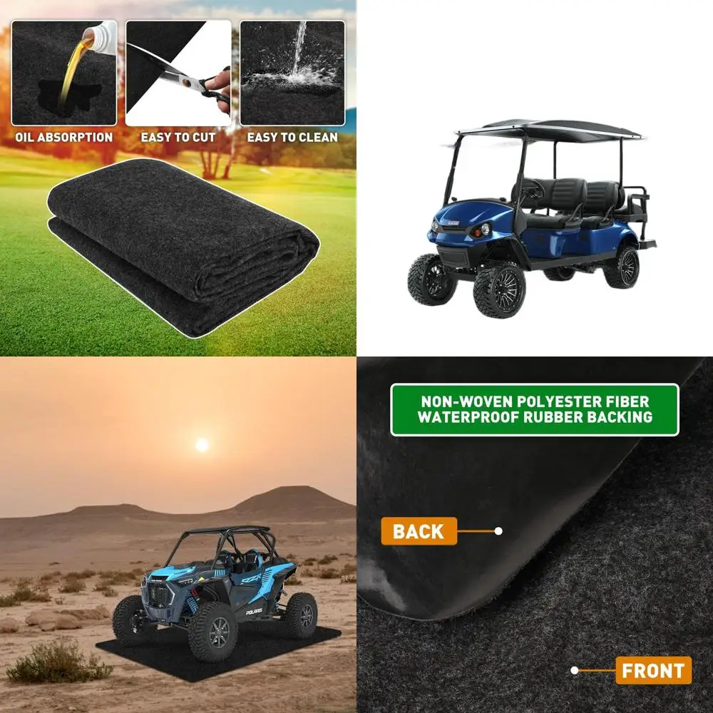 

Маслопоглощающий коврик для гаража для гольф-каров, 9,18 футов x 4,92 фута, нескользящий, защищает от нефтепродуктов