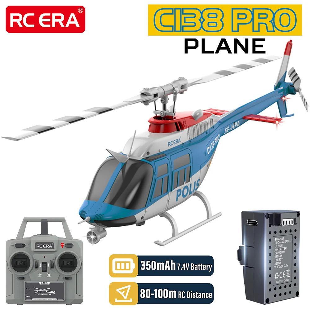 

RC ERA C138 PRO Helicopter 1/33 6 Channel 6-Axis Gyro 2.4G Optical Flow Positioning 100M Distance 10Min Fight Time RC Helicopter