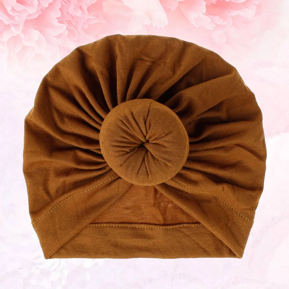 

Baby Headwear Doughnut Design Knitted Cotton Cap For Infant Toddler Light Grey Knitting Baby Hat For Kids Doughnut Hat