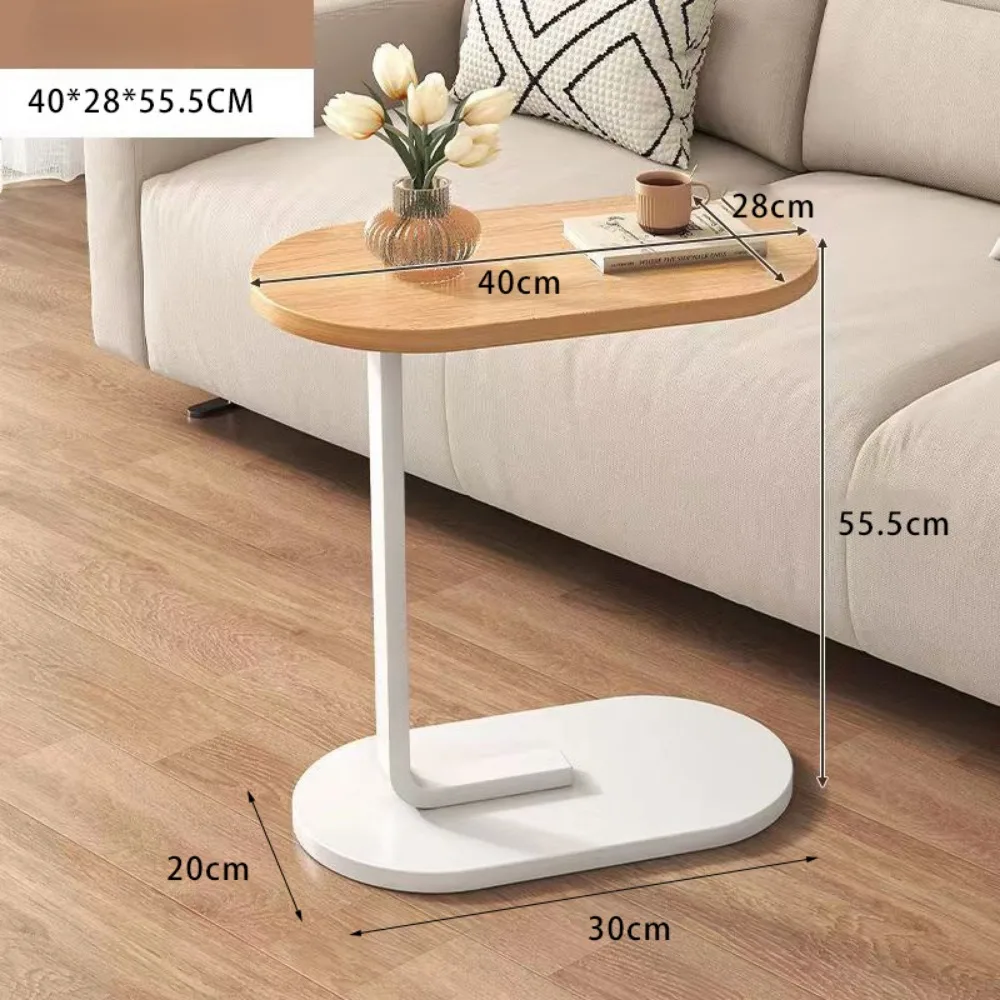 Small Coffee Table Small Round Table Living Room Balcony Tea Tables Solid Wood Sofa Bedside Reading Holder Oval Ornaments Tables