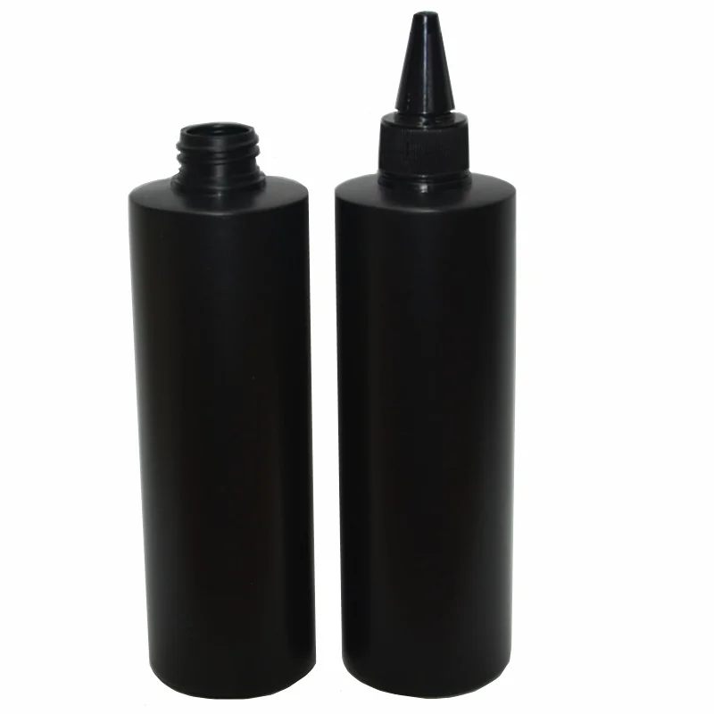 Wholesale Empty 250/500/1000ml Crystal Gel Bottles Nail Gel Containers Black Plastic Bottles With Tip UV Glue Refilable Bottles