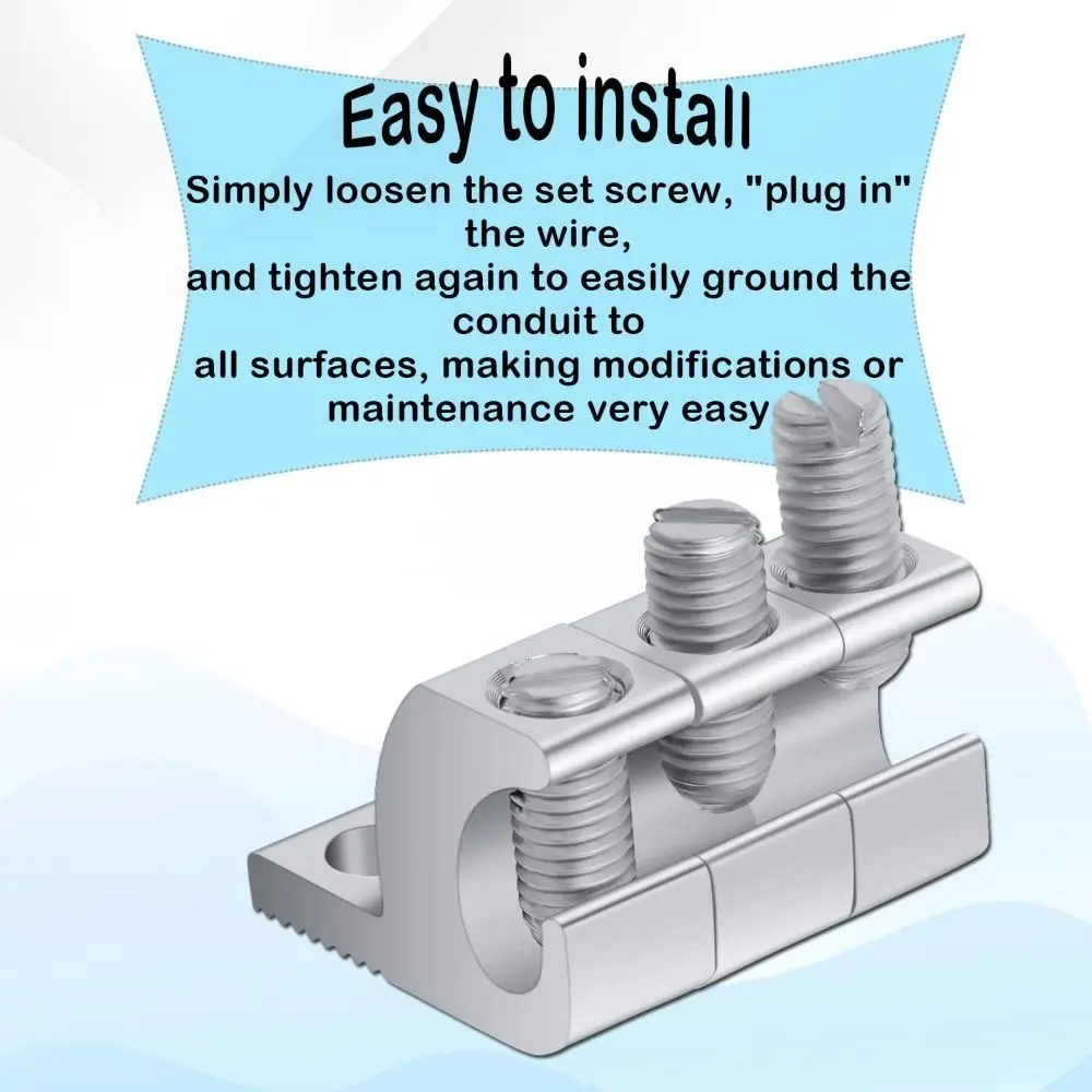 Electrical Connector Aluminium Lay-in Connector 304 SS Screws 4-14 Wire Range Bonding Lug Lay in Lugs