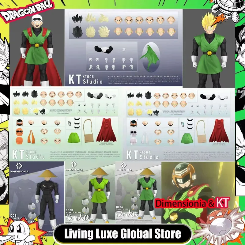 

NEW Dimensionia & KT Masked Hero Son Gohan Figure Great Saiyaman Action Figure Body Kit With Hair Head Sculpt Accessories Model