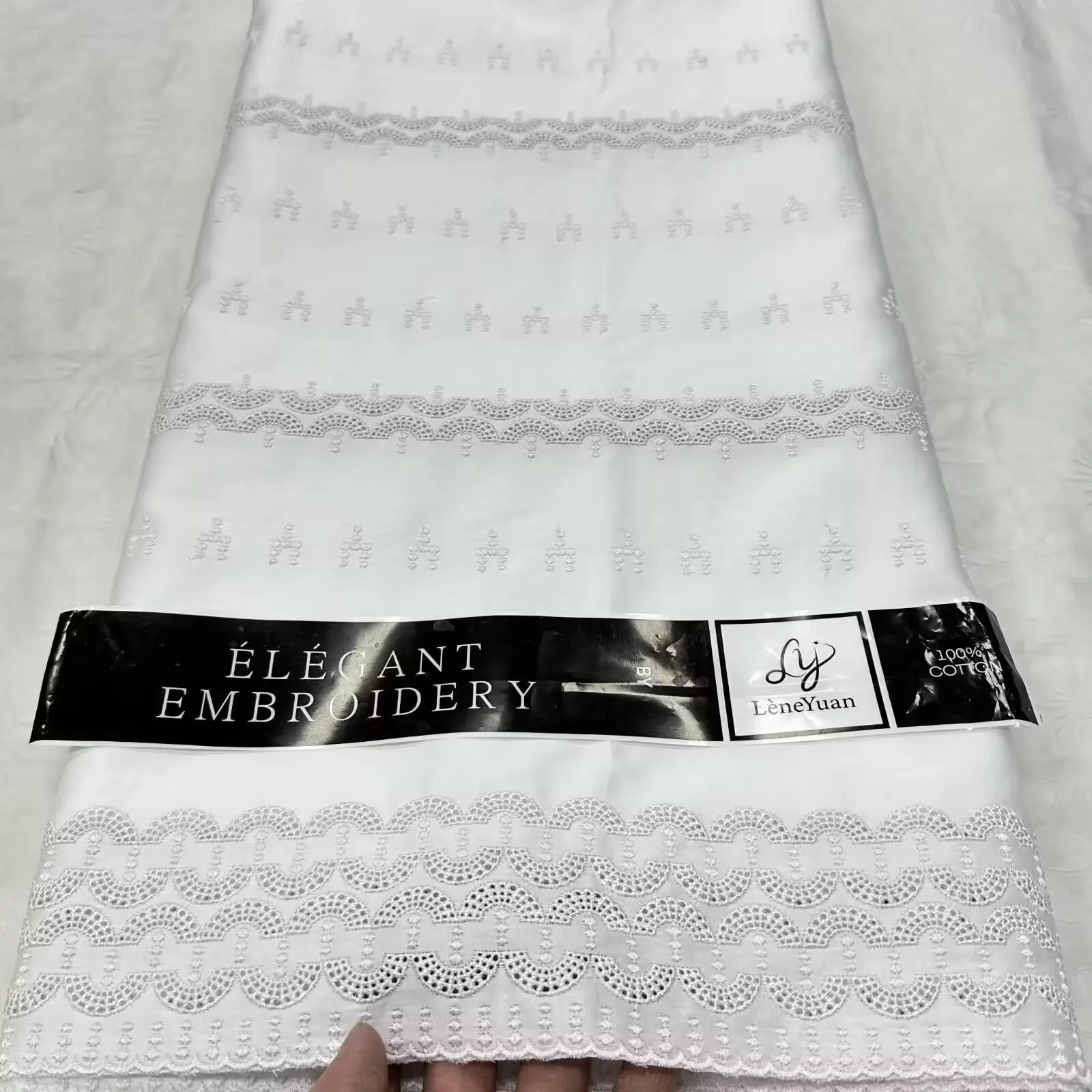 

African Soft Atiku Fabric For Men Suit Garment Making Nigerian Swiss 100% Cotton Voile Lace Clothes Materia 5 Yards 16A60