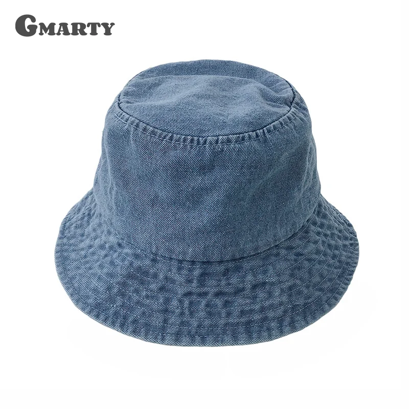 Korean Version Of Large Brimmed Denim Fisherman Hat For Men And Women, Spring And Summer Thin Style Ins, Japanese Style Face