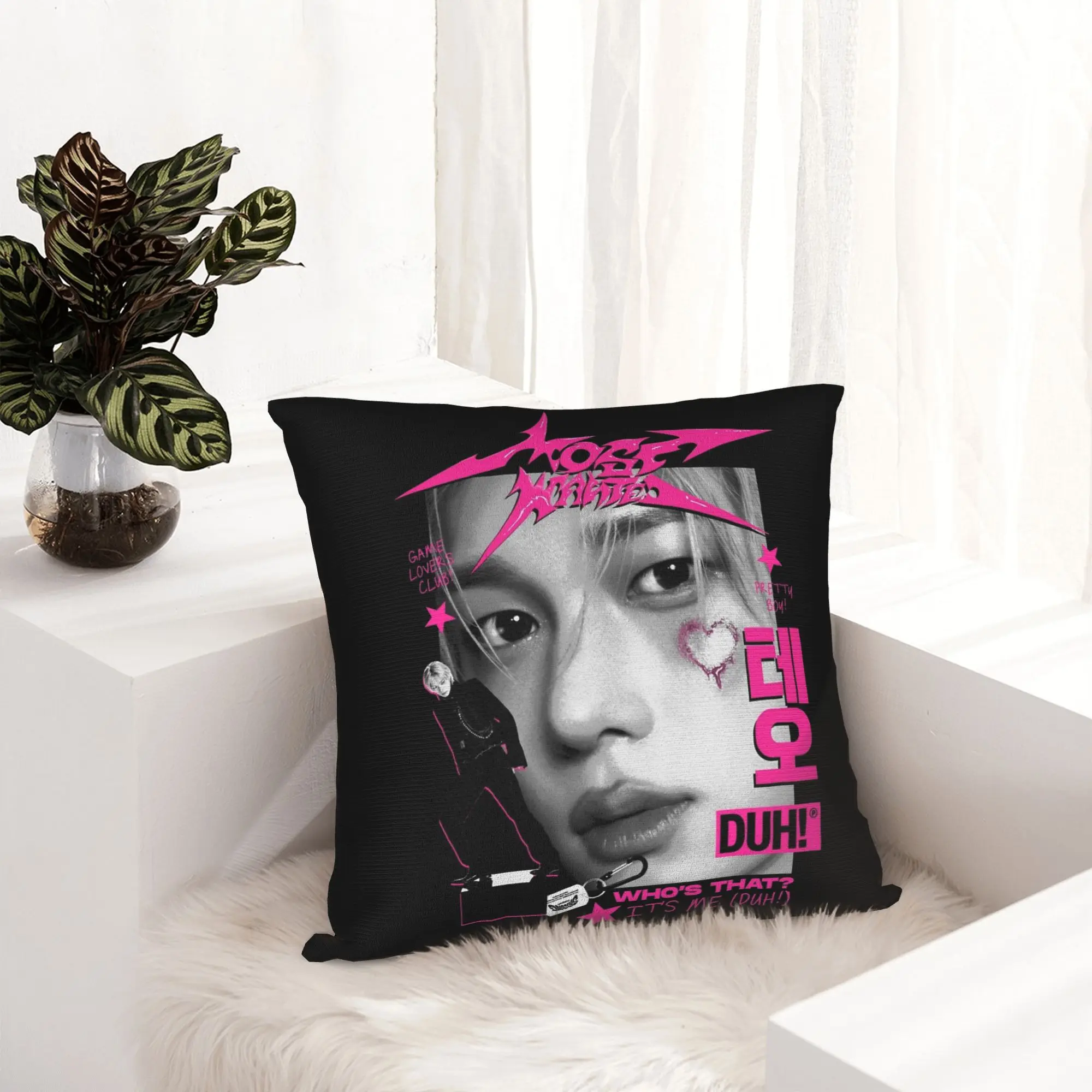 P1Harmony Theo Most Wanted World Tour Duh Pillowcase Printing Polyester Cushion Cover Gift  Throw Pillow Case Cover
