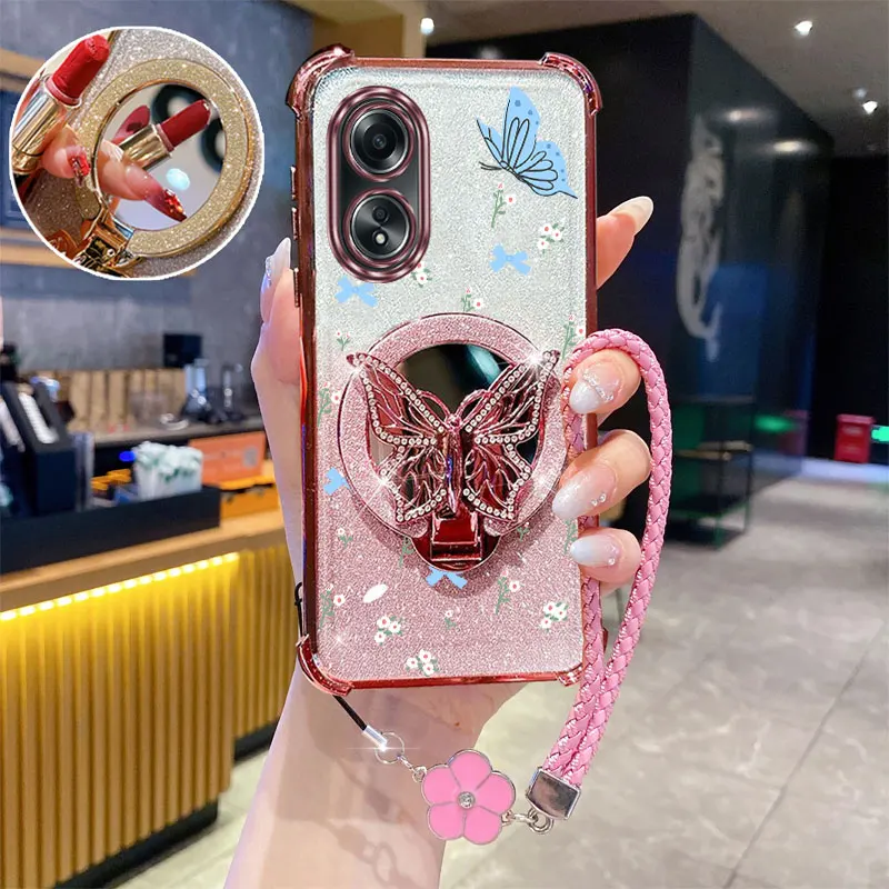 البرسيم بريق تحلق فراشة حامل هاتف الحال بالنسبة ممن لهم A38 A36 A76 A58 A57 A74 A78 A5 A7 A79 A95 A60 A18 A53 A17 A16 4G 5G