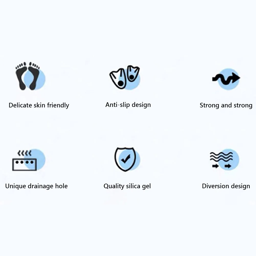 زعانف تدريب السباحة، زعانف سباحة من السيليكون، زعانف سباحة مريحة، أحذية غوص مضادة للانزلاق للأطفال والبنات والأولاد والكبار #6