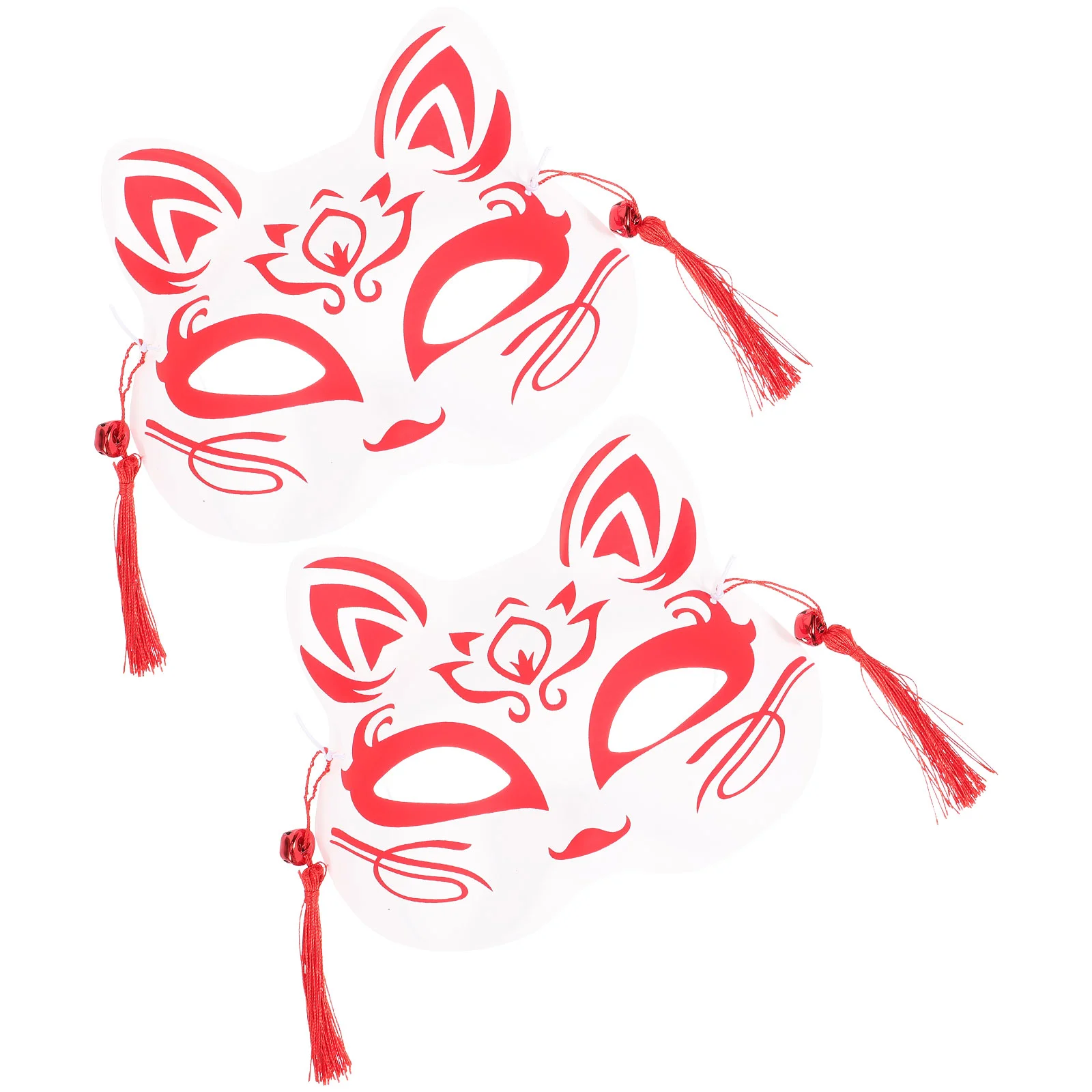 2 Pcs Fox Mask Glowing Kimono Kabuki Masks Party Accessories Fine Multifunction Child