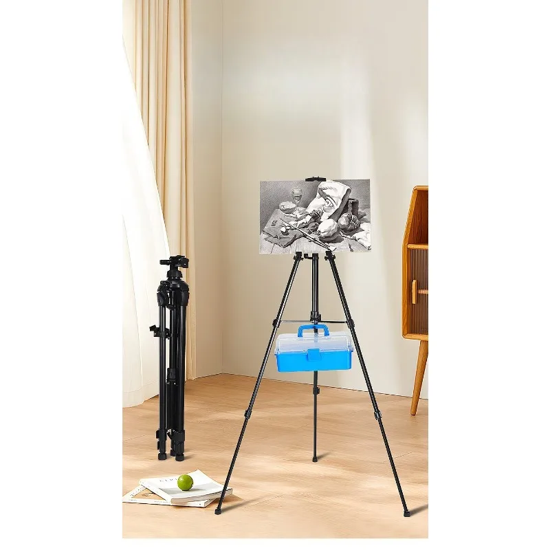 Metal Iron Easel Adjustable Art Display Stand Large Hand Crank Bracket Oil Painting Frame Portable Tripod