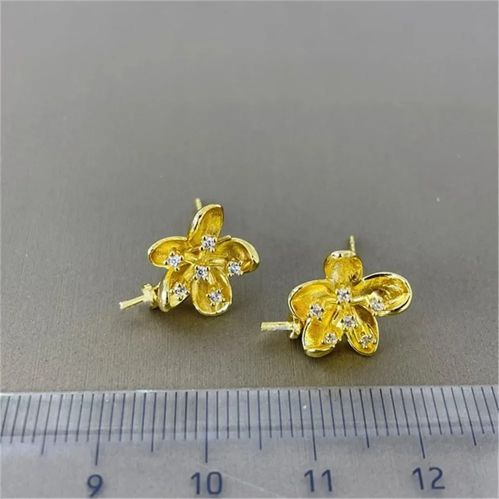 

18K Gold Color Earrings Hoops High Quality Jewelry Making Supplies Diy Findings Accessories No Pearl E158