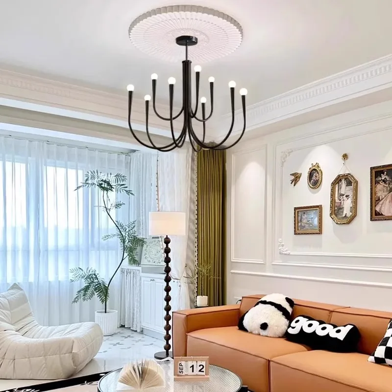 

Special Promotions!led circle suspension lustre vintage gold/Black candles chandelier,kitchen ceiling light Home decor,L100cm