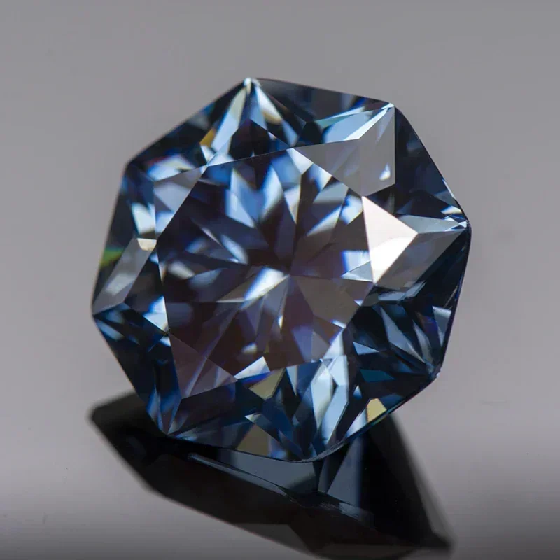 Moissanite achthoekige vorm natuurlijke kleuren koningsblauw zeldzame edelstenen voor geavanceerde sieraden maken materialen met GRA-certificaat