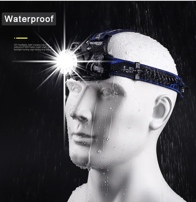 Poderosa led indutivo t6 focalizável telescópica de alto brilho liga alumínio ao ar livre à prova dwaterproof água lâmpada cabeça alto lúmen tocha