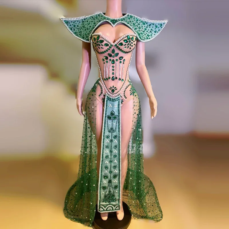 منظور الراين ارتداءها النساء المغني حفلة الذيل فستان المرحلة الزي بار ملهى ليلي Ds Dj Gogo ملابس رقص #2