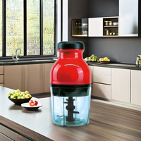 Electric Mini Food Processor for Household Use Plastic Chopper Slicer Mixer Grinder Pureeing Stainless Steel Blades 700ml