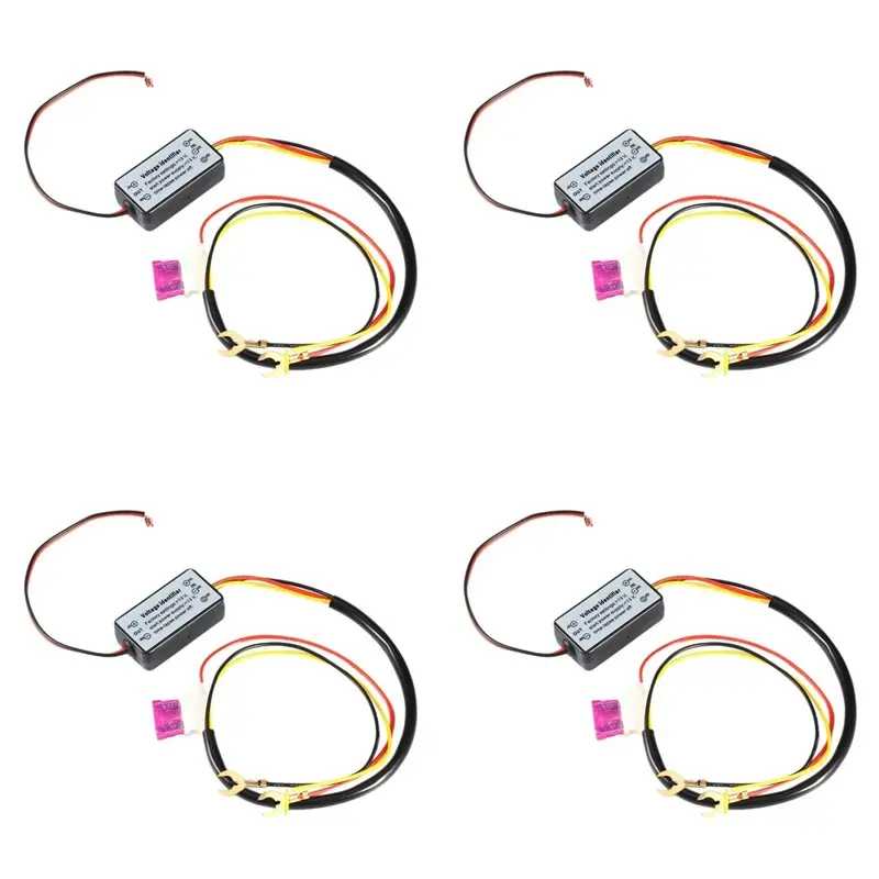 

Контроллер светодиодных дневных ходовых огней (ДХО) 4X для автомобиля, реле-регулятор яркости, 12-18В, для противотуманных фар