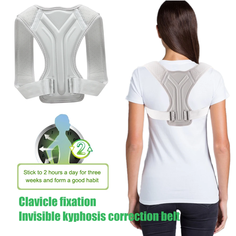 Posture Corrector Unisex Adjustable for Clavicle Support Providing Pain Relief for Neck Back Shoulder Reshape Your Body Unisex