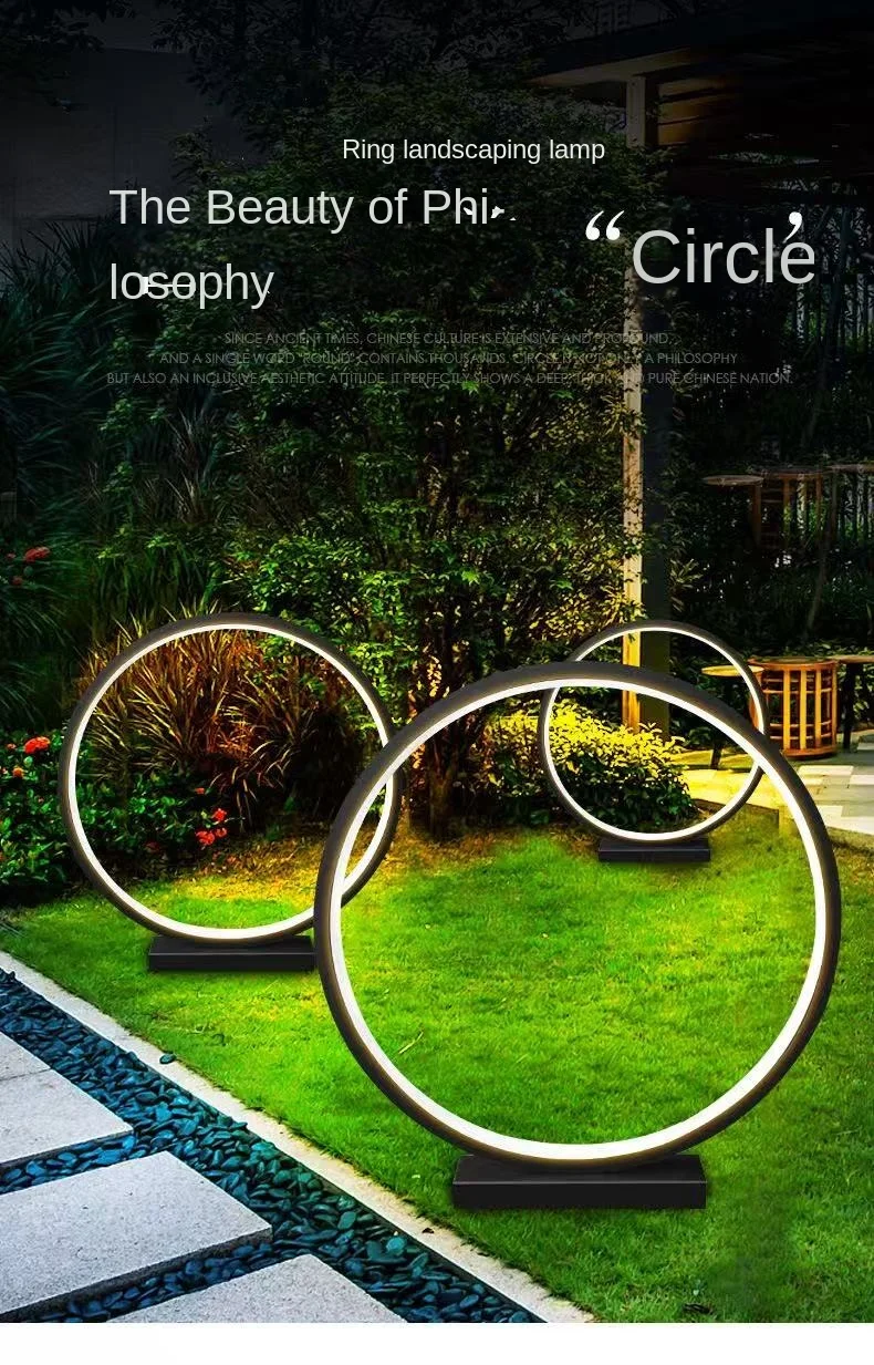 2025 New Design Outdoor Lighting Round Moon Lamp for Street Garden Creative External Wall Sconce Household Circular Lawn Lamp - Image 3