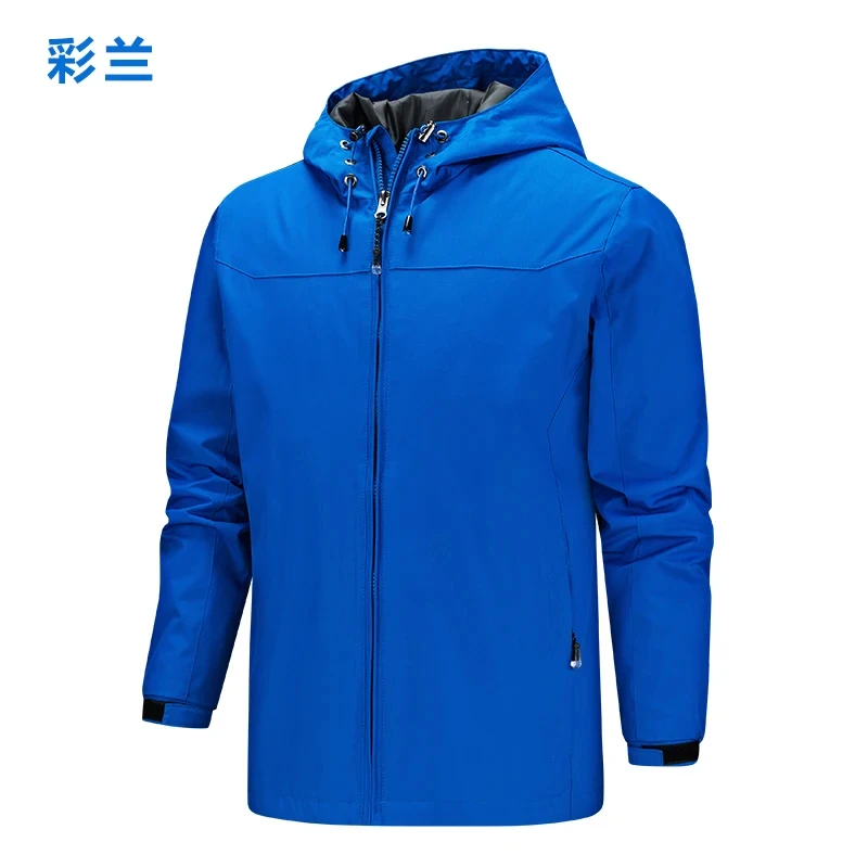 2024 spring and autumn men\'s hooded sports jacket thin casual assault windproof and waterproof jacket aj333