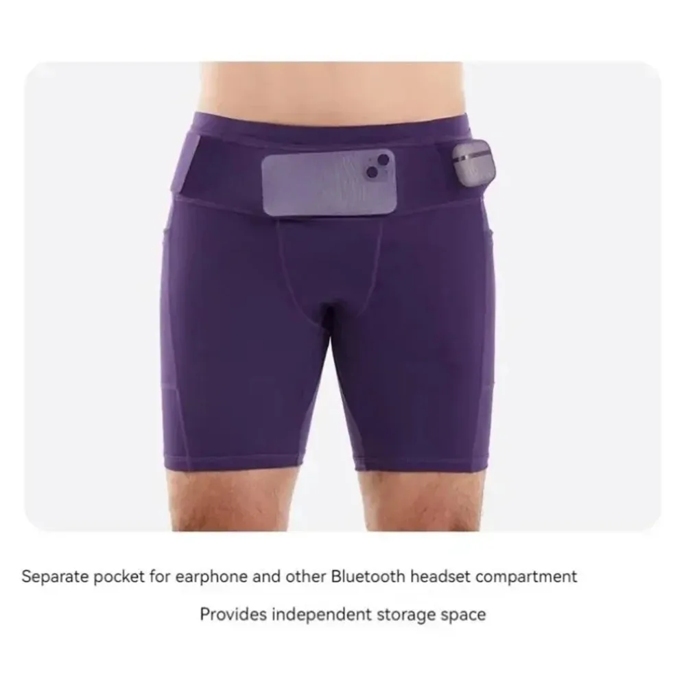 Summer New Men's 3.0 Multipocket Compression Shorts Quick Dry Marathon Running Jogging Cycling Fitness Exercise Tight Shorts