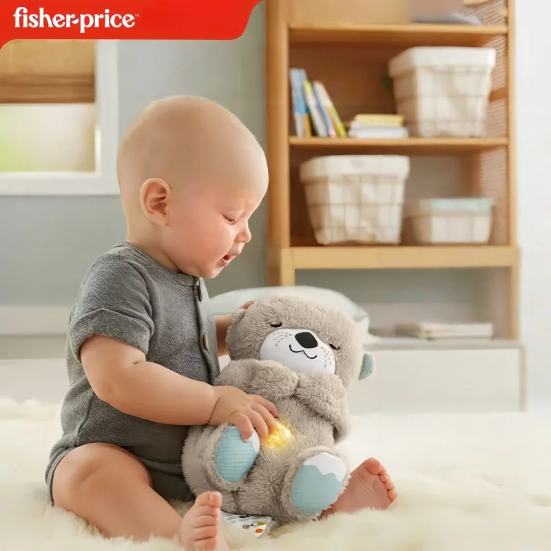 

Genuine Fisher-Price Breathing Little Otter Baby Music Toy Soothes And Lulls Children To Sleep Plush Music Toy Birthday Can Gift