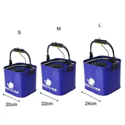 Fishing Bag Wear Resistant Thick Fishing Bait Bucket Multifunctional Portable Folding Bucket Water Container Wash Basin