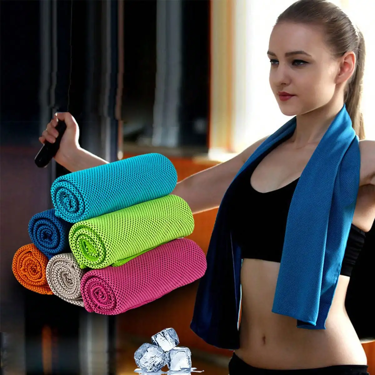 Cooling Towel, Fast Drying Ice Feeling Sports Towel, Absorbent Sweat Towel For Summer Exercise And Other Activities