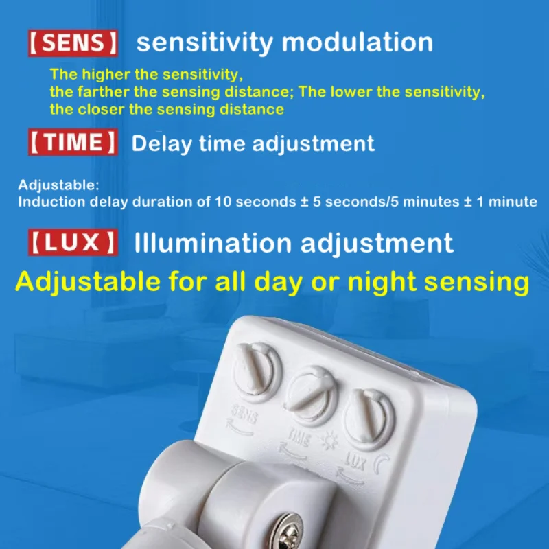 AC110-240V Motion Sensor PIR Switch Light Sensing Switch Sensor De Movimiento,Infrared Motion Activated Switch DetectorAdjusting